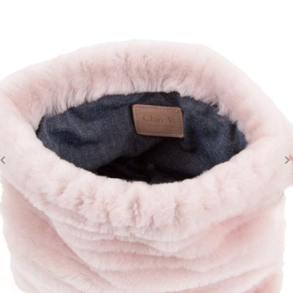 CLARE V. Drawstring Pouch Blush - Picture 9 of 13